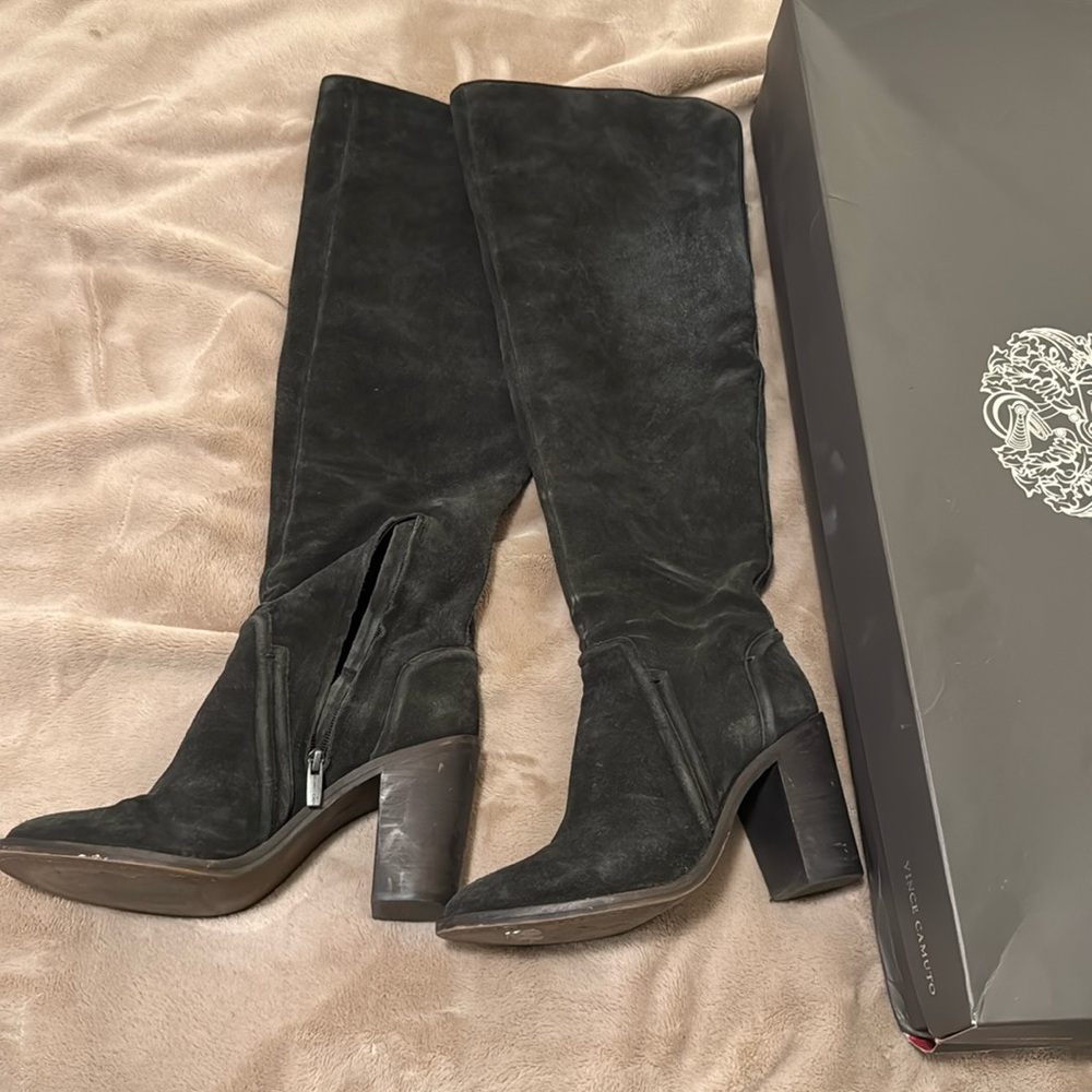 Black Suede over the knee boots